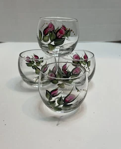 Juego de 4 vasos de polietileno Rose Bud Roly whisky oporto ponches para 3,5 onzas  - Imagen 1 de 9