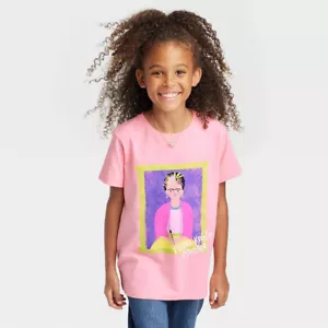 Camiseta Piccolina Niños Frida Kahlo Rosa Manga Corta Gráfico 5-6, 7-8 - Imagen 1 de 1