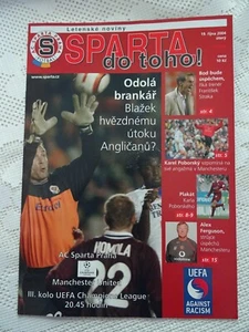 Sparta Prague V Manchester UTD Champions League Group Programme 19 Oct 2004 - Picture 1 of 6