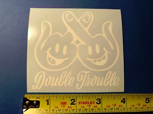 Calcomanía de vinilo de 3,5" con doble problema - Imagen 1 de 2
