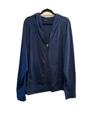 Sudadera con capucha ButterCore Plus con cremallera para mujer manga larga azul** Foto 1 de 4