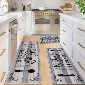 Vaukki Boho Kitchen Rug Sets 3 Pieces Washable Kitchen Mats for Floor Non Sli... - Picture 1 of 9