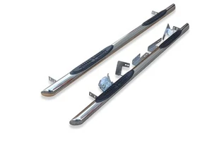 Chrome Stainless Steel Side Step Bars For Fiat Doblo SWB 2010-2022 Van Accessory - Picture 1 of 4