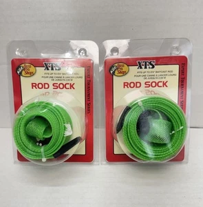 Two Bass Pro Shops XTS Rod Sock Protects Rods & Guides to 8' & 6' Baitcast Rod - Picture 1 of 5