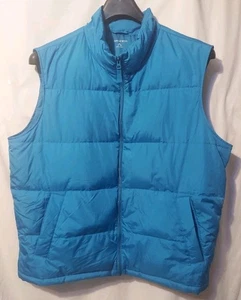 Lands End Daunen Feder Puffer Weste Herren Größe XL - 46 - 48 Taschen Full Zip blau - Bild 1 von 7