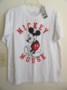 Camiseta Disney Mickey Mouse Blanca Clásica Para Mujer Blanca XL NUEVA CON ETIQUETAS - Imagen 1 de 3