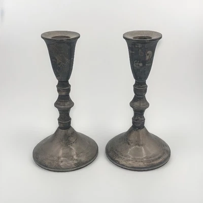 Set of 2 Duchin Creations Sterling Silver Candle Holders Candlesticks Weighted - Image 1 of 4