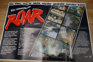 Altes Plakat Kino Film ROAR Gebrüll Tippi Hedren Noel Marshall - Foto 1 di 1