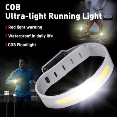LED Wristband Light Armband Night Running Safety Bracelet USB Rechargeable - Image 1 of 4