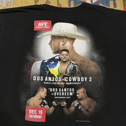 UFC Fight Night Orlando Dos Anjos Vs. Cowboy 2 Black T-Shirt Men’s 2XL Reebok Cover