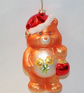 2003 Care Bears Santa FRIEND Bear Glass Blown Ornament American Greetings NWT - Picture 1 of 5