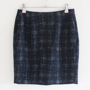 GANT Skirt Size 8 Black Abstract Print Short Straight Smart - Picture 1 of 9