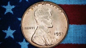 1953-P Lincoln Wheat Cent **Error Coin Cracked Head ** Great Error Coin ZC158 - Picture 1 of 3