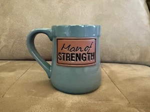 MUG-POTTERY-MAN OF STRENGTH-GRAY (20 OZ) - Picture 1 of 2