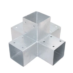 HOLZVERBINDER HEB-034 KREUZMODELL FÜR FÜNF 70x70 MM BALKEN - PFOSTENECKE STAHL - Bild 1 von 3