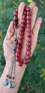 Amber Bakelite Rosary Prayer Worry Beads Tasbih Tasbeeh تسبيح Masbaha مسبحة - Picture 1 of 13