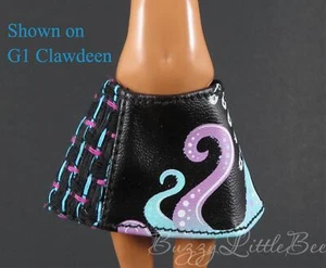 Colorful Pleather Octopus Mini Skirt Fits G1 G2 G3 Monster High Dolls - Picture 1 of 4
