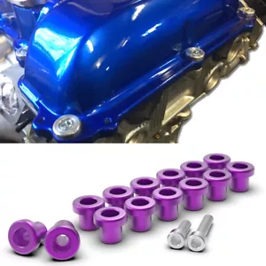 ROCKER COVER GROMMET WASHER BOLT SET KIT fits NISSAN PULSAR N15 SR16VE PURPLE - Picture 1 of 2