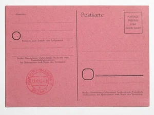 Alliierte Besetzung Behelfsganzsache P 709 i Hamburg Harburg 1 * - Picture 1 of 2