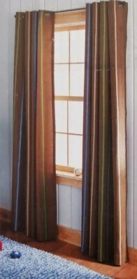 Panel de ventana a rayas Circo 54" x 84" nuevo en paquete Foto 1 de 4