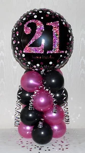21. GEBURTSTAG - WEIBLICH - FOLIENBALLON DISPLAY - TISCH HERZSTÜCK - 8FT BANNER - Bild 1 von 6