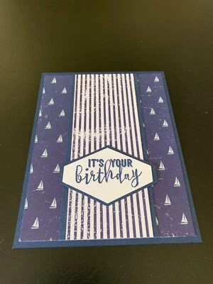 Juego de 4 tarjetas de "Feliz Cumpleaños" #18a Velero Foto 1 de 2