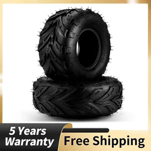 2PC 145/70-6 ATV Go Kart Tires All Terrain 4 Ply 145x70-6 Tubeless Rubber - Picture 1 of 8