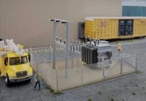 Walthers Cornerstone Scala HO Kit Edilizia/Struttura Piccola Sottostazione Elettrica - Foto 1 di 1