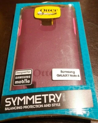 New Otterbox Symmetry Case Samsung Galaxy Note 4 Berry Purple Pink Original OEM - Image 1 of 3