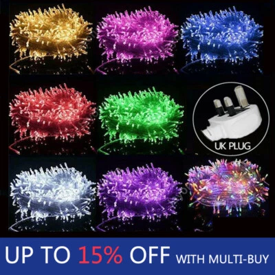 LIKEMINDED Fairy String Lights 10-100m Mains Plug In Christmas Tree Indoor & Outdoor Xmas