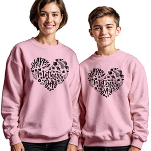Womens Heart Floral Mothers Day Sweatshirt Jumper Funny Mama Mom Cute Gift #MD - Picture 1 of 30
