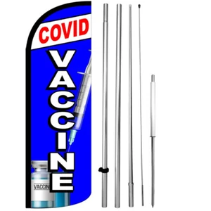 VACUNA - Kit de bandera Swooper sin viento 15' de alto letrero grande de pluma bq-h - Imagen 1 de 5