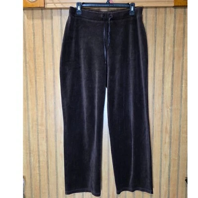 Брюки для отдыха White Stag велюровые удобные на шнурке на талии коричневые размер M - Изображение 1 из 4