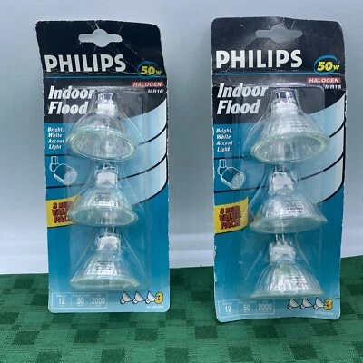 Philips MR16 20w Indoor Flood Light Bulbs White #815204 [2 Packs, 6 Total] NEW! - Image 1 of 4