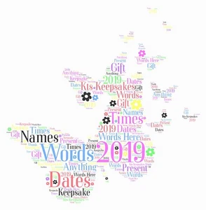 word art picture personalised gift present keepsake Butterfly teacher coach - Picture 1 of 1