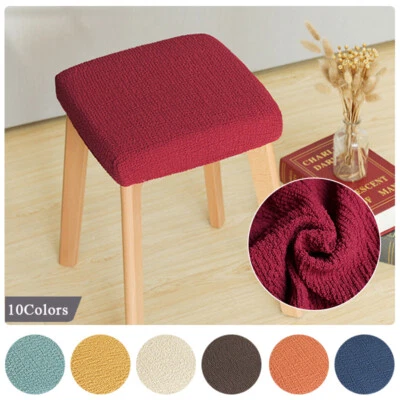 Removable Square Chair Seat Slipcover Bar Stool Stretch Cushion Cover Protector - Image 1 of 4