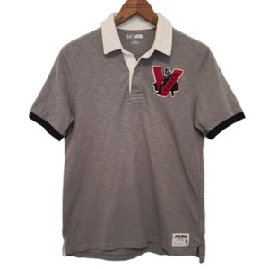 Gap X Star Wars Vader Shirt Disney Polo Gray With White Collar, Youth (10-12) XL - Picture 1 of 5