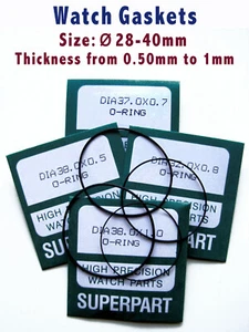 Watch Gaskets "O" ring seal for case back, Diam up to 40mm, thick 0.5mm to 1mm - Picture 1 of 7