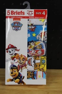 Paw Patrol Boys Cotton Brief Underwear, 5-Pack-Size 4 - NEW IN BOX - 45299 - Picture 1 of 4
