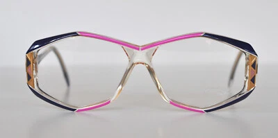 Cazal Vintage Eyeglasses - NOS -Model 312- Col 628 - Gold, Pink & Dark Blue - Image 1 of 3