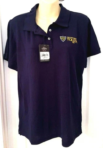 TOLEDO ROCKETS Womens Polo Shirt Size XL Oxford Golf Veri Cool Blue New Cover