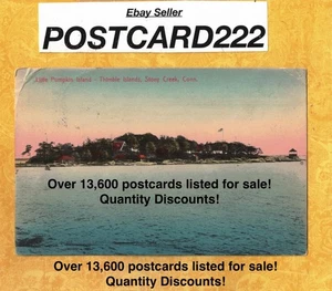 CT Stony Creek Branford 1913 antique postcard LITTLE PUMPKIN ISLAND thimble Conn - Picture 1 of 1