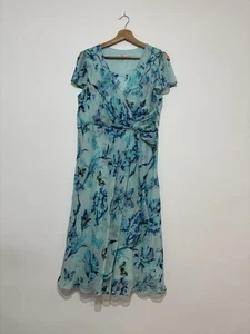 CC Country Casuals Women's Vintage Floral and Butterfly Print Wrap Style Dress - Picture 1 of 11