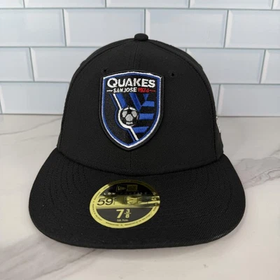 Gorra ajustada San Jose Earthquakes para hombre 7 3/8 negra MLS fútbol New Era 59Fifty Foto 1 de 4