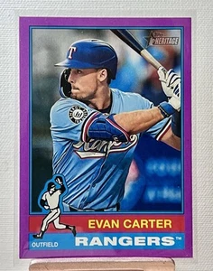 2025 Topps Evan Carter #496 - Purple SP - Picture 1 of 2
