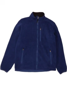 L.L.BEAN Mens Fleece Jacket UK 38 Medium Blue Polyester CD04 - Picture 1 of 4