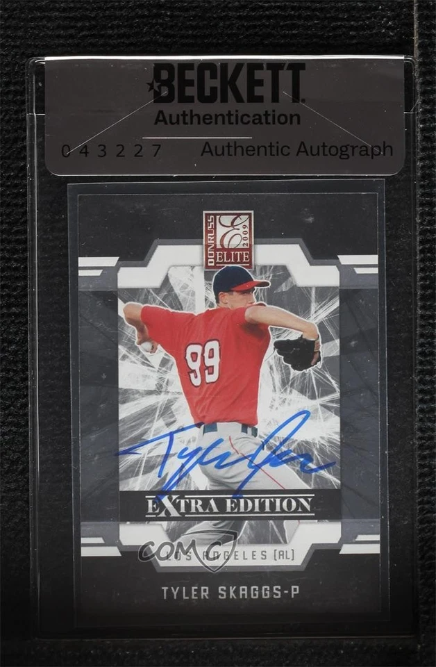 Donruss Elite 2009 edición extra Tyler Skaggs #21 auténtico automático Foto 1 de 2