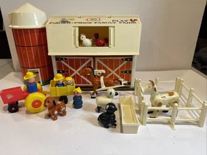 Vintage Fisher Price Little People Spiel Familie Bauernhof Scheune Silo #915 fast komplett - Bild 1 von 17