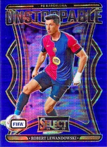 Robert Lewandowski Unstoppable #2 Blue Pulsar Prizm 2024-25 Select Barcelona - Picture 1 of 3