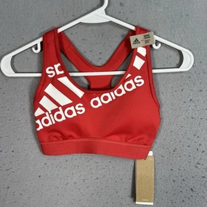 NWT! ADIDAS Red Sports Bra Racerback Athleisure Athletic Supportive / Size XS - Picture 1 of 9